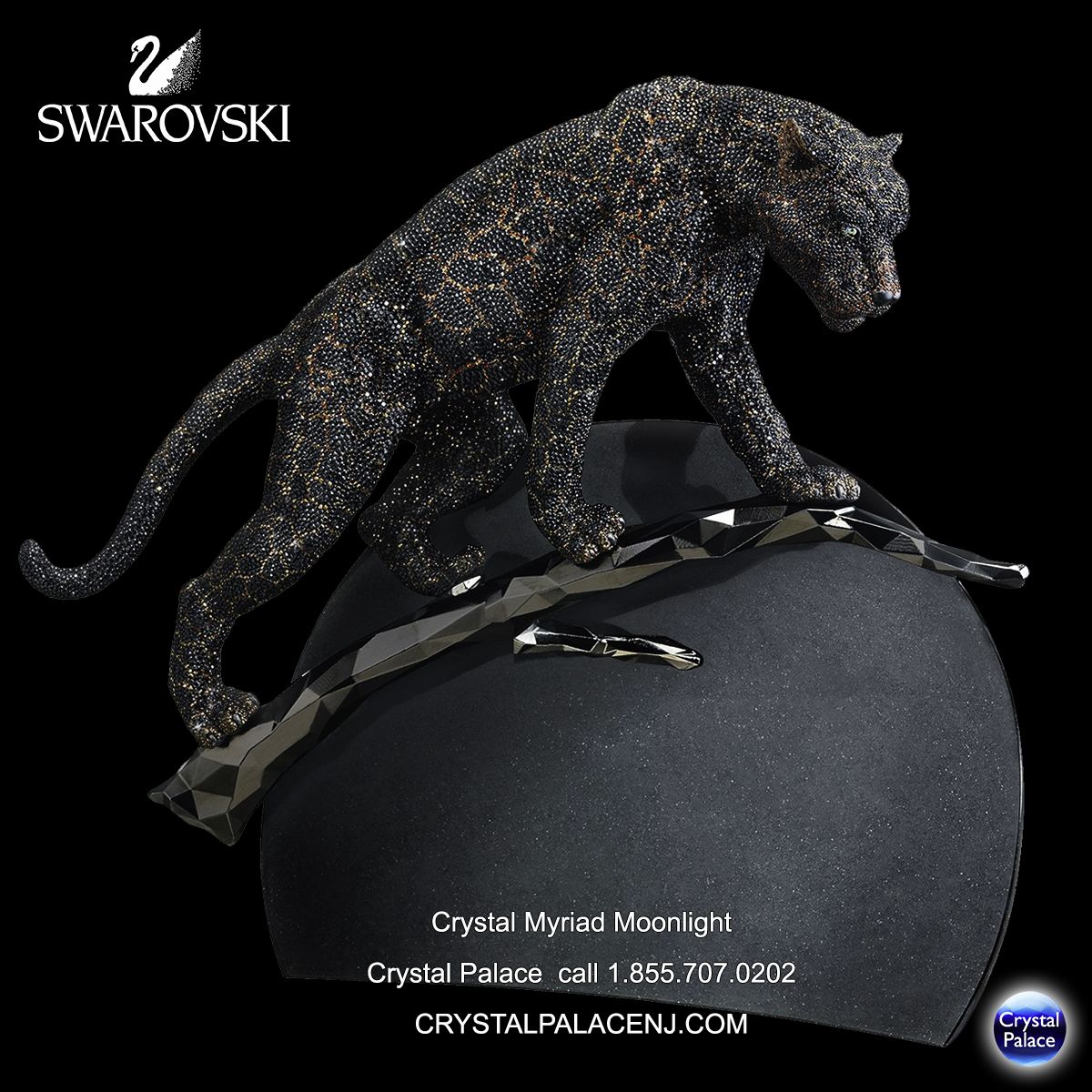 Swarovski Crystal Myriad Moonlight The Black Jaguar 2014