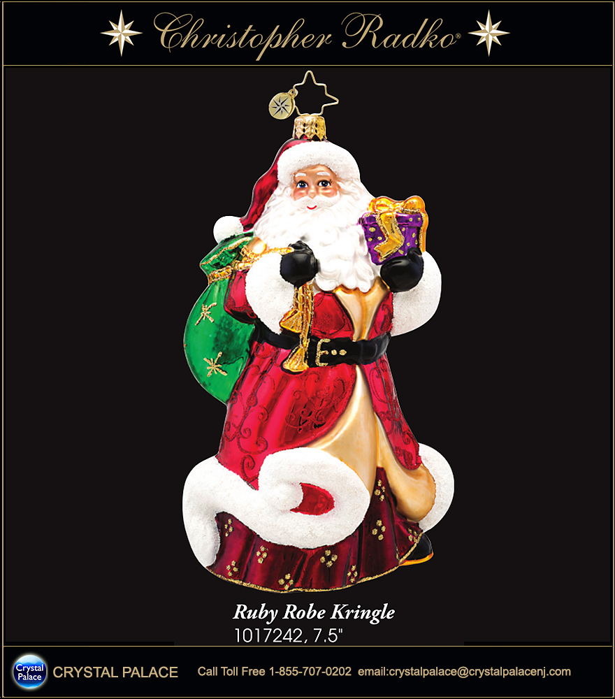 Christopher Radko Ruby Robe Kringle Christmas Ornament 