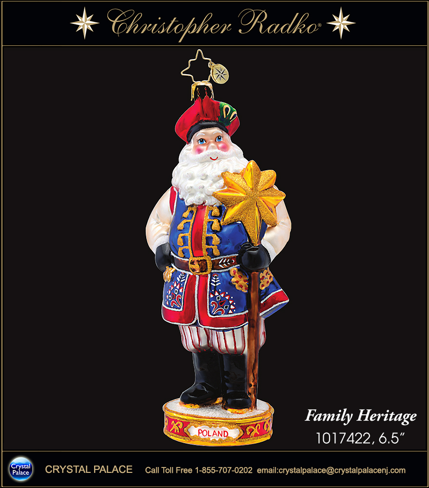 Christopher Radko Family Heritage POLAND Christmas Ornament