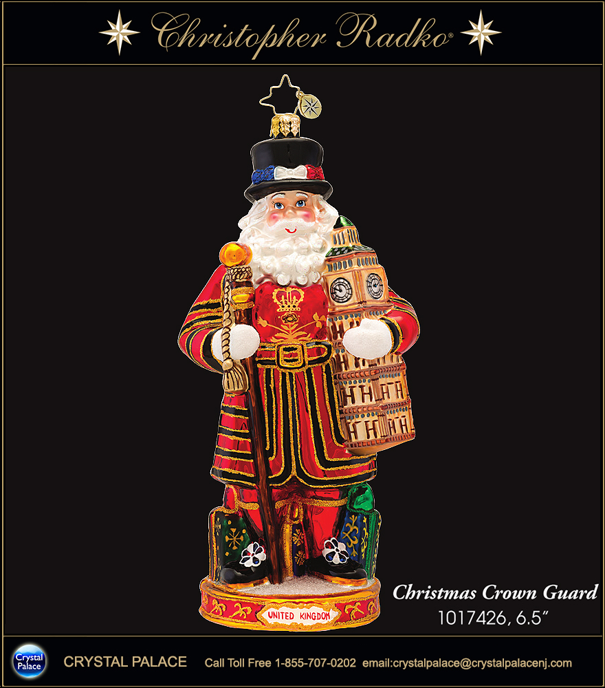 Christopher Radko  Christmas Crown Guard UNITED KINGDOM Christmas Ornament