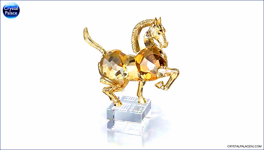 Swarovski Chinese Zodiac Horse, large, Golden Shine