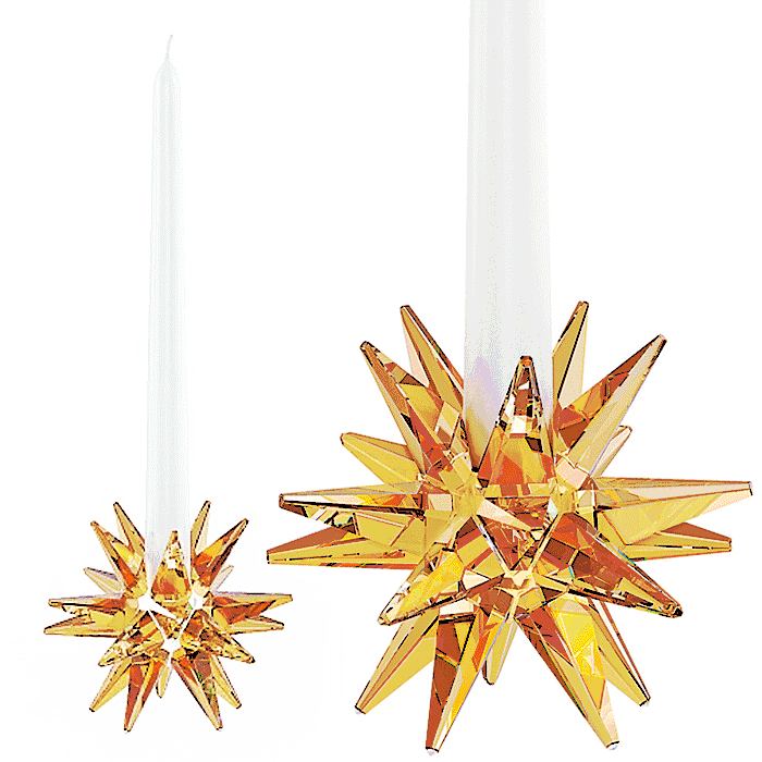Swarovski Star Candleholder, Golden Shadow