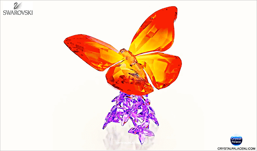 Swarovski Butterfly on Flowers
