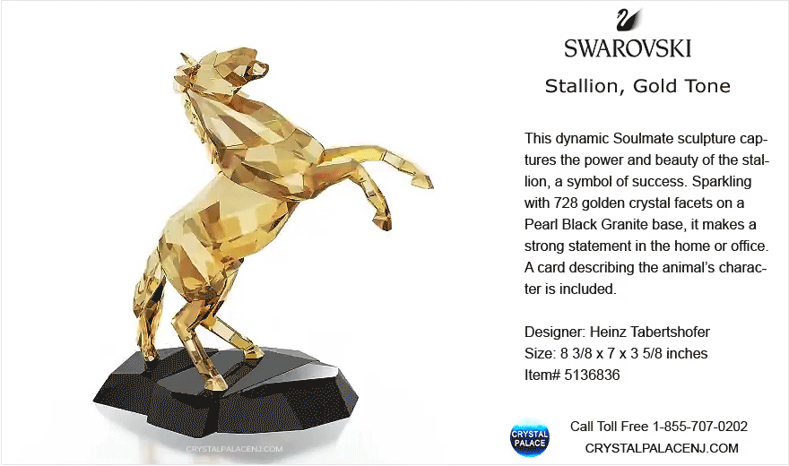 Swarovski Stallion, Golden Shine