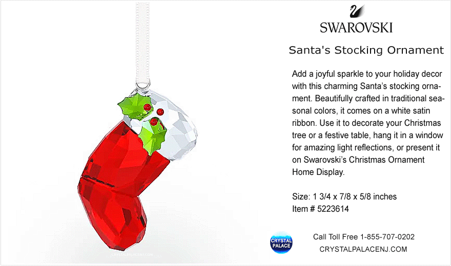Swarovski Santa's Stocking Ornament