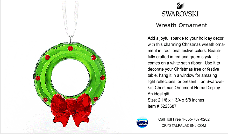 5223687 Swarovski Christmas Wreath Ornament