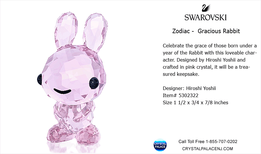 5302322 Swarovski Lovlots Zodiac Gracious Rabbit