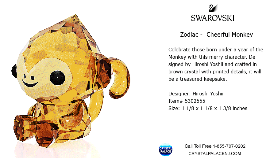 5302555 Swarovski Lovlots Zodiac Cheerful Monkey