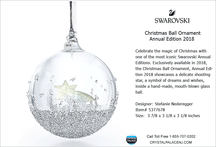5377678 Swarovski Christmas Ball Ornament, Annual Edition 2018