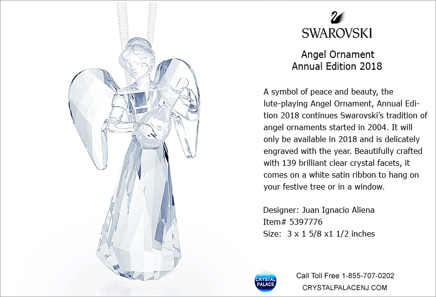 5397776 Swarovski Angel Ornament, Annual Edition 2018