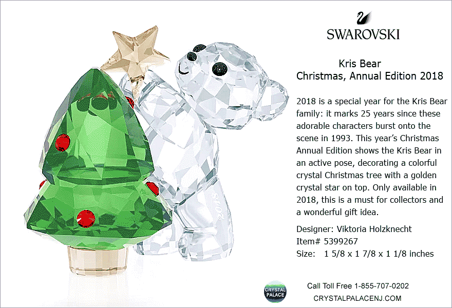 5399267 Swarovski Kris Bear Christmas, Annual Edition 2018
