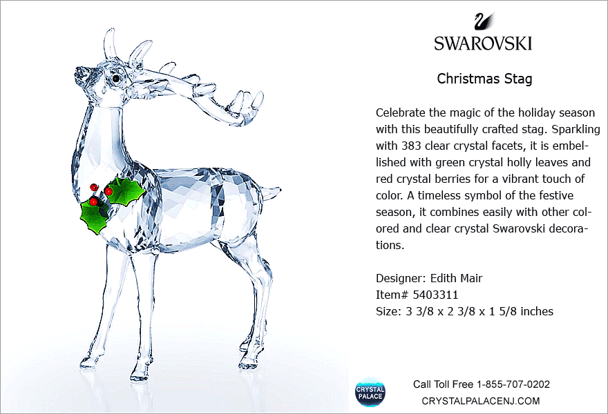 5403311 Swarovski Christmas Stag