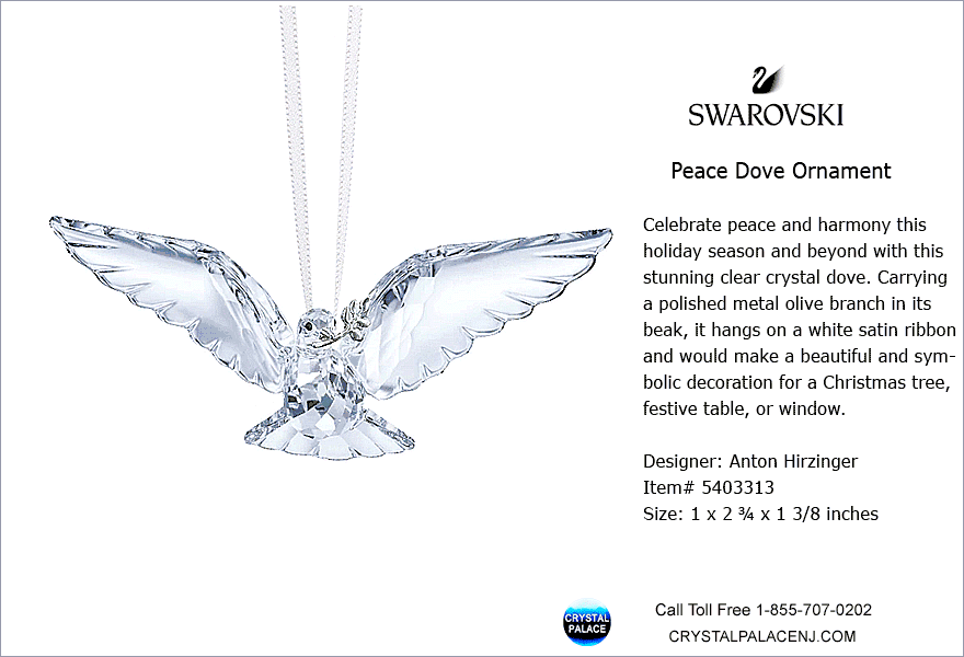 5403313 Swarovski Peace Dove Ornament