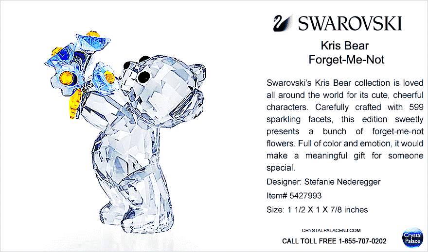 5427993 Swarovski Kris Bear - Forget-Me-Not