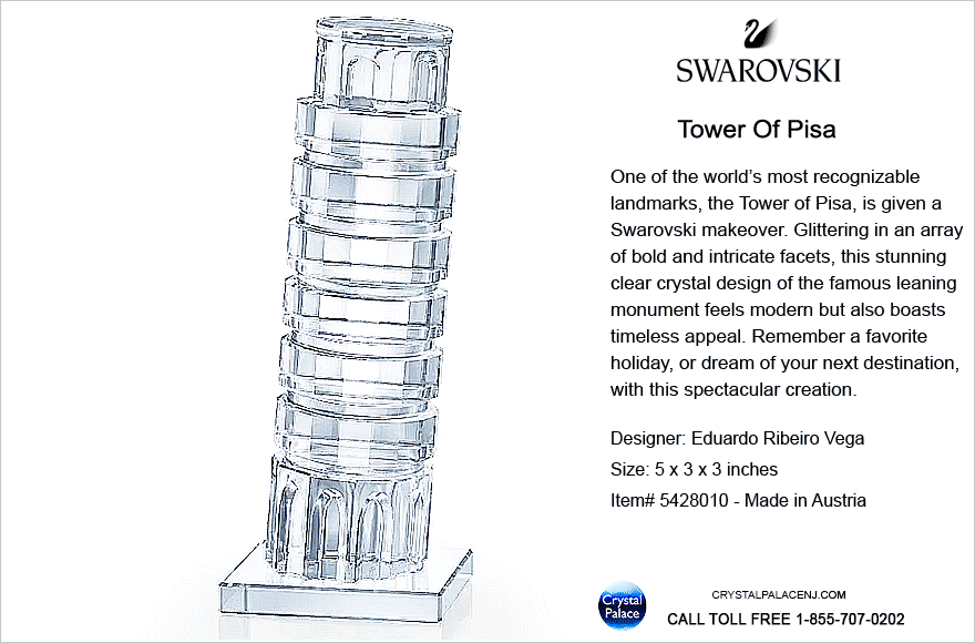 5428010 Swarovski Travel Memories Tower Of Pisa