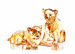 5428542 Swarovski SCS 2019 Amur Leopard Cubs