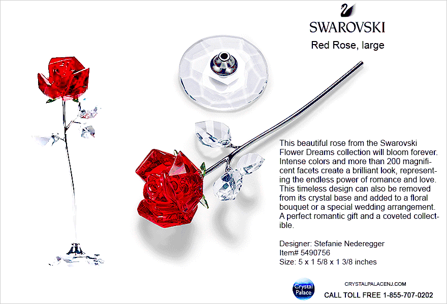 5490756 Swarovski Flower Dreams - Red Rose, large