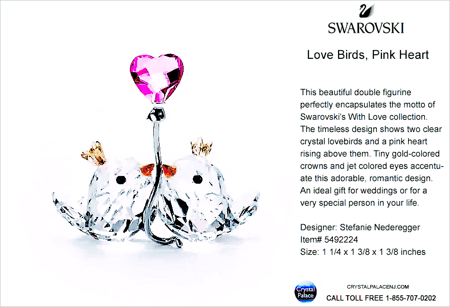 5492226 Swarovski Love Birds Pink Heart