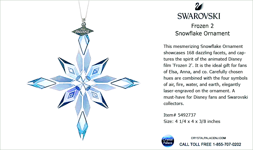 5492737 Swarovski Frozen 2 Snowflake Ornament