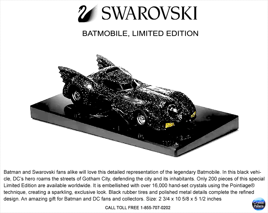 5510258 Swarovski Crystal Myriad Batmobile, Limited Edition