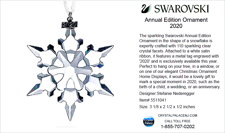 5511041 Swarovski  Annual Edition Ornament 2020