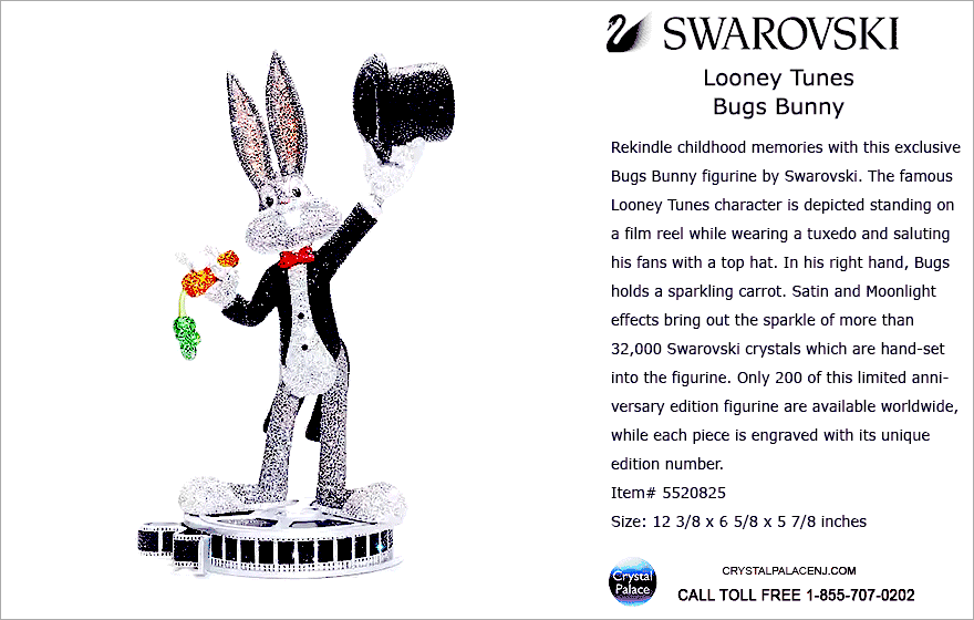 5520825 Swarovski Crystal Myriad Looney Tunes Bugs Bunny Limited Edition
