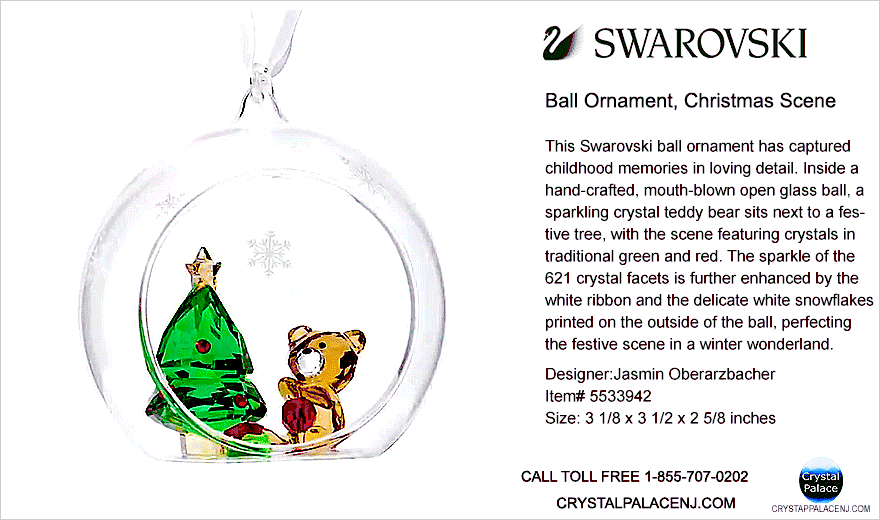 5533942 Swarovski Ball Ornament Christmas Scene