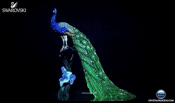 Swarovski Crystal Myriad Peacock  Mor-Malhar