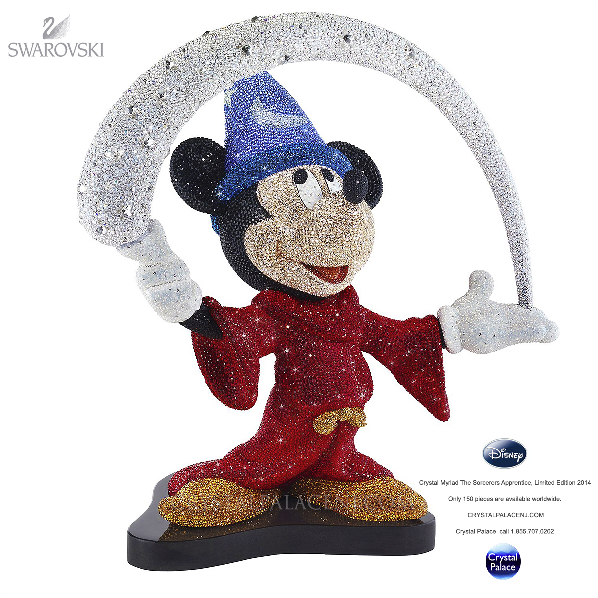 Swarovski Crystal Myriad Disney Mickey The Sorcerers Apprentice LE 2014